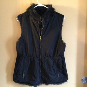 Ellen Tracy Reversable Faux Fur Vest